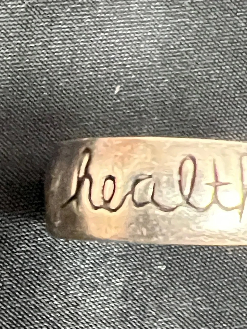 🌞 Engraved 925 Sterling Silver 'Health Wealth Happiness' Ring